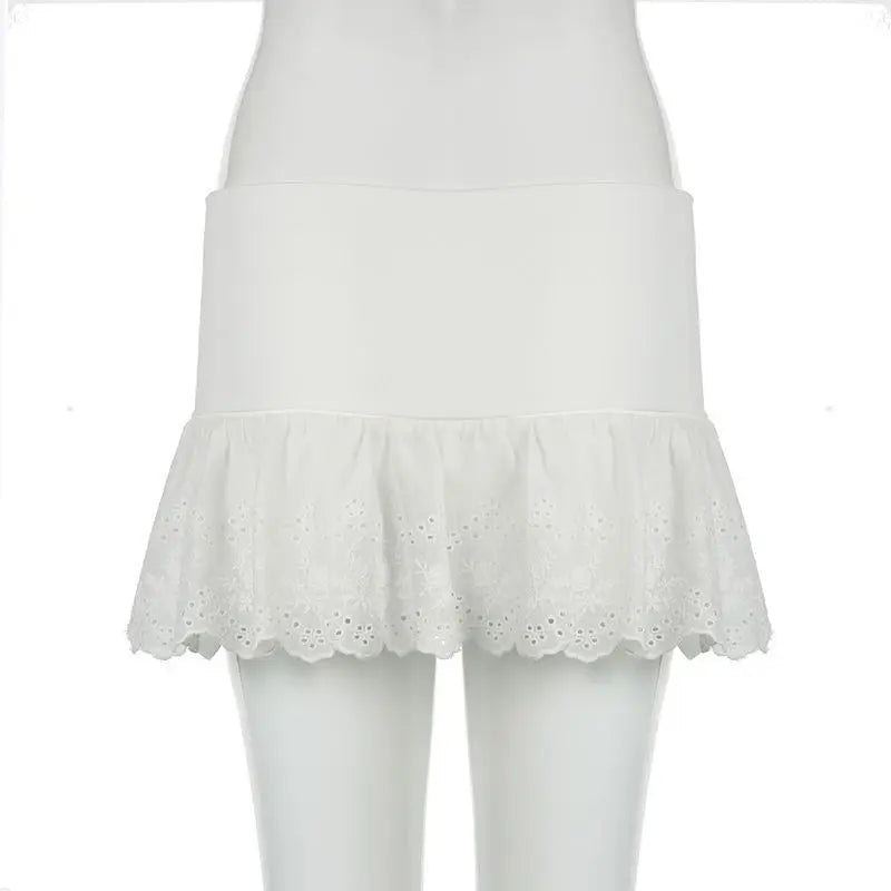 White Ruffles Skirt