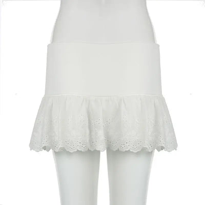 White Ruffles Skirt