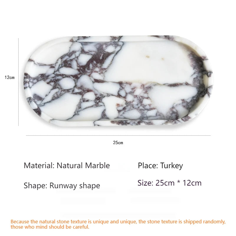 Luxury Green Marble Oval Tray: Bathroom Organizer & Fruit Serving Platter, Waterproof Stone Decor for Hotel Spa Home Kitchen
