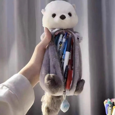 Cartoon Animal Pen Bag Large Capacity Pencil Case Multifunctional Storage Bag Student Gift Stationery Organizer School Supplies