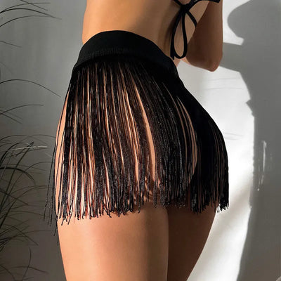 New Sexy Fringe Mini Skirt Beach Vacation Bikini Cover Up Swimwear