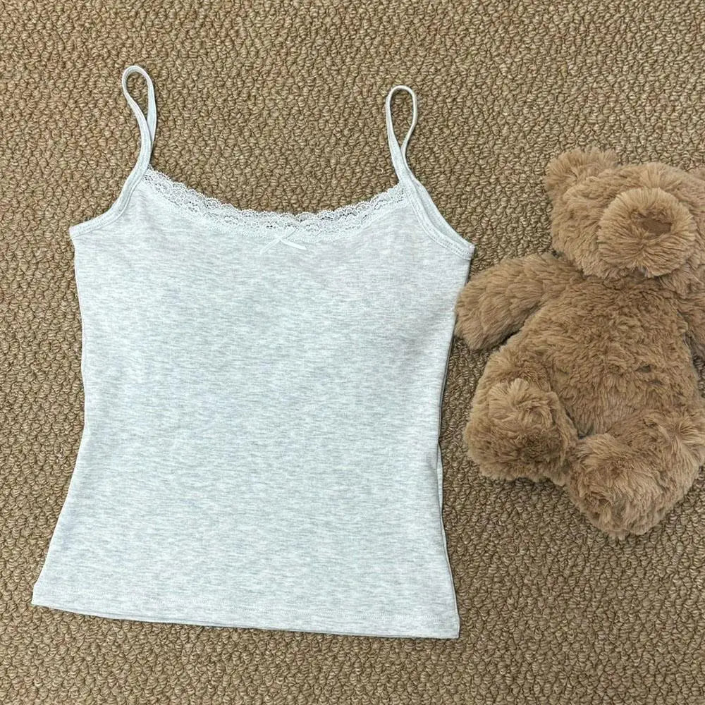 White Lace Bow Camisole