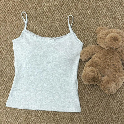 White Lace Bow Camisole