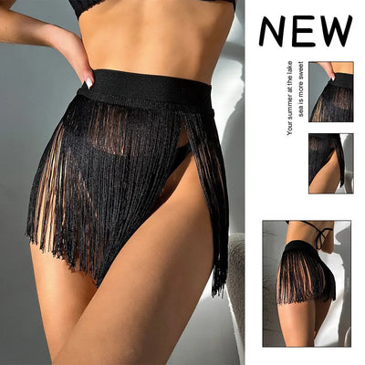 New Sexy Fringe Mini Skirt Beach Vacation Bikini Cover Up Swimwear
