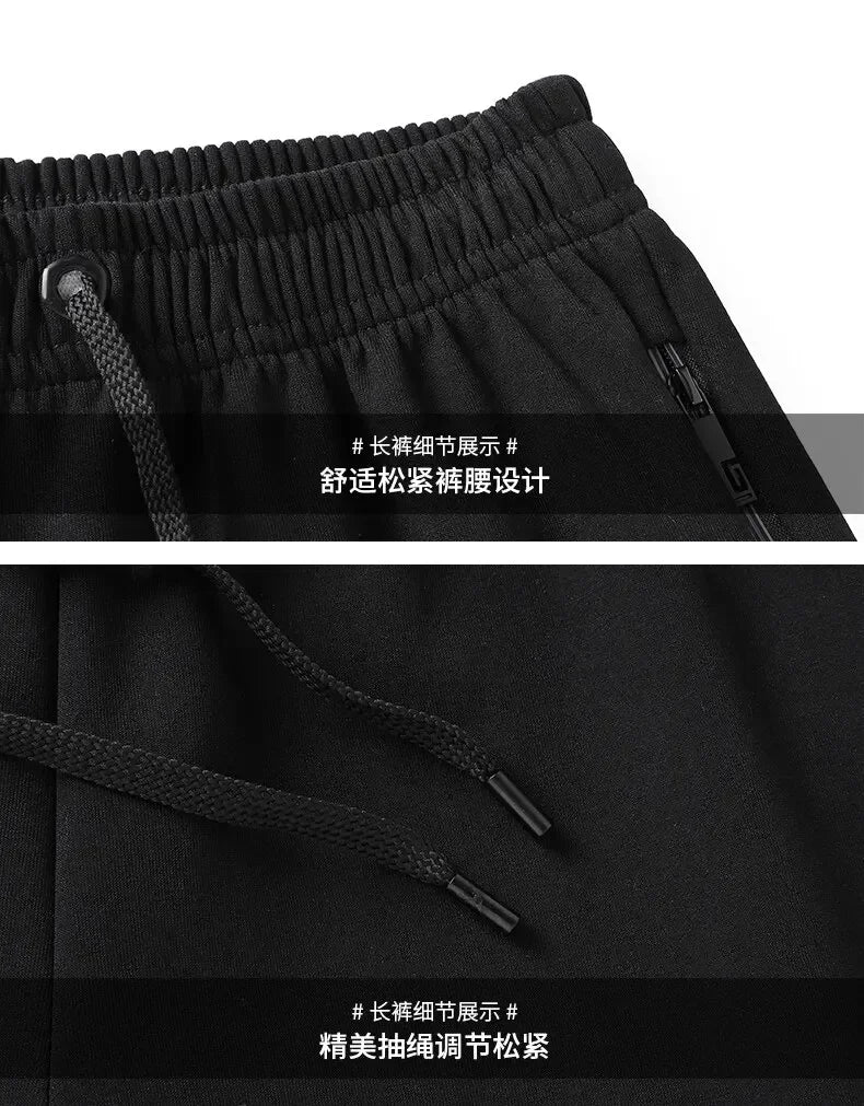 Male Workout Sports Outfit Autumn Spring Men Running Sports Tracksuits Sets Hoodies Zipper Outwear Sportwear+Sweatpants Sets