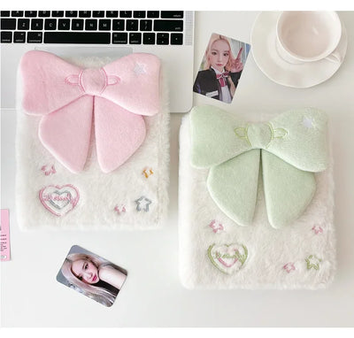 Kawaii A6 Bow Kpop Photocard Binder Collect Book Idol Plush Photo Card Holder Photocards Album