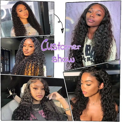 Raw 100% Human Hair Bundles Brazilian Water Wave Bundles Human Hair 1/3/4 Pcs Water Wave Curl Wet and Wavy Human Hair Extensions