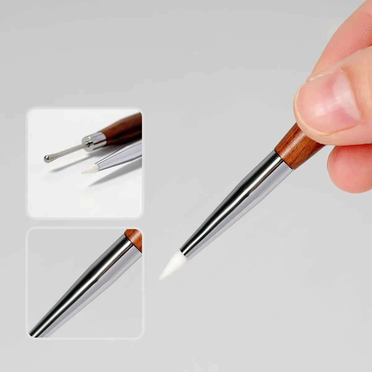 1/2/3Pcs Double Head Nail Art Brush Spatula Poly Nail Gel Pen Manicure Tip Extension Acrylic Builder Accessory Rod Tool