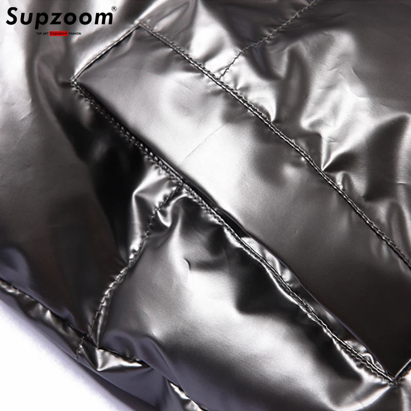 Supzoom New Arrival Top Fashion Hip Hop Print Bread Suit Winter Cotton Couple Cold Clothes Hooded Casual Mens Jackets And Coats