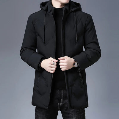 Men's warm Clothing Top Quality New Brand Hooded Casual Fashion Long Thicken Outwear Parkas Jackets Winter Windbreaker Coats