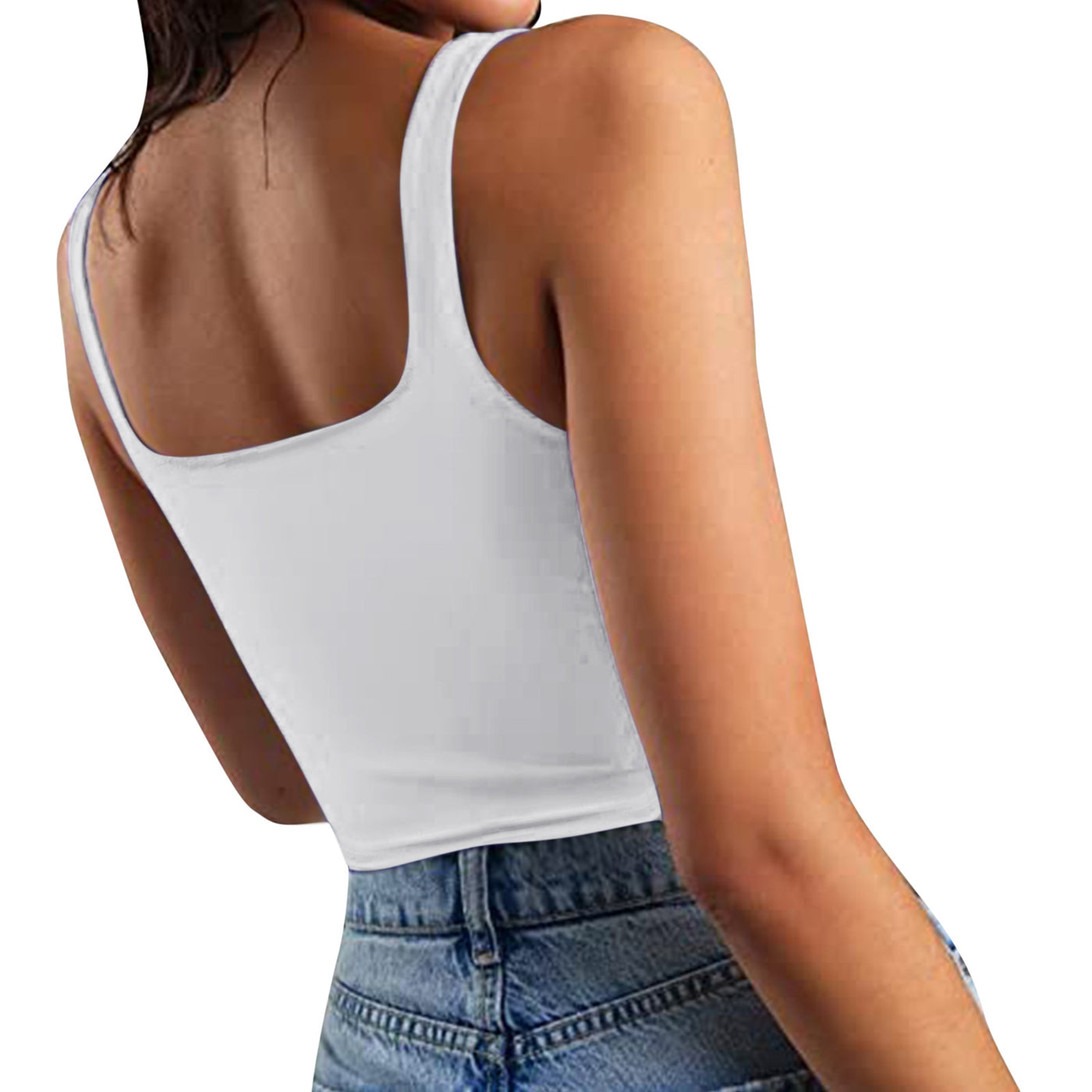 2025 New Fashion Women Sexy Crop Top Solid Color Camisoles Tank Tops Y2k Harajuku Ladies Casual Sleeveless Slim Camis Vest