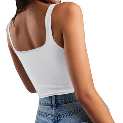 2025 New Fashion Women Sexy Crop Top Solid Color Camisoles Tank Tops Y2k Harajuku Ladies Casual Sleeveless Slim Camis Vest