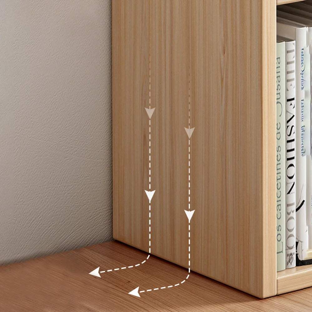 Wooden Bookshelf Rack Desk Filing Holder Organizer Tabletop Bookcase Furniture