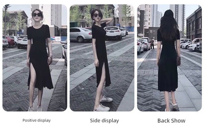 Women's Modal Black Summer Dress