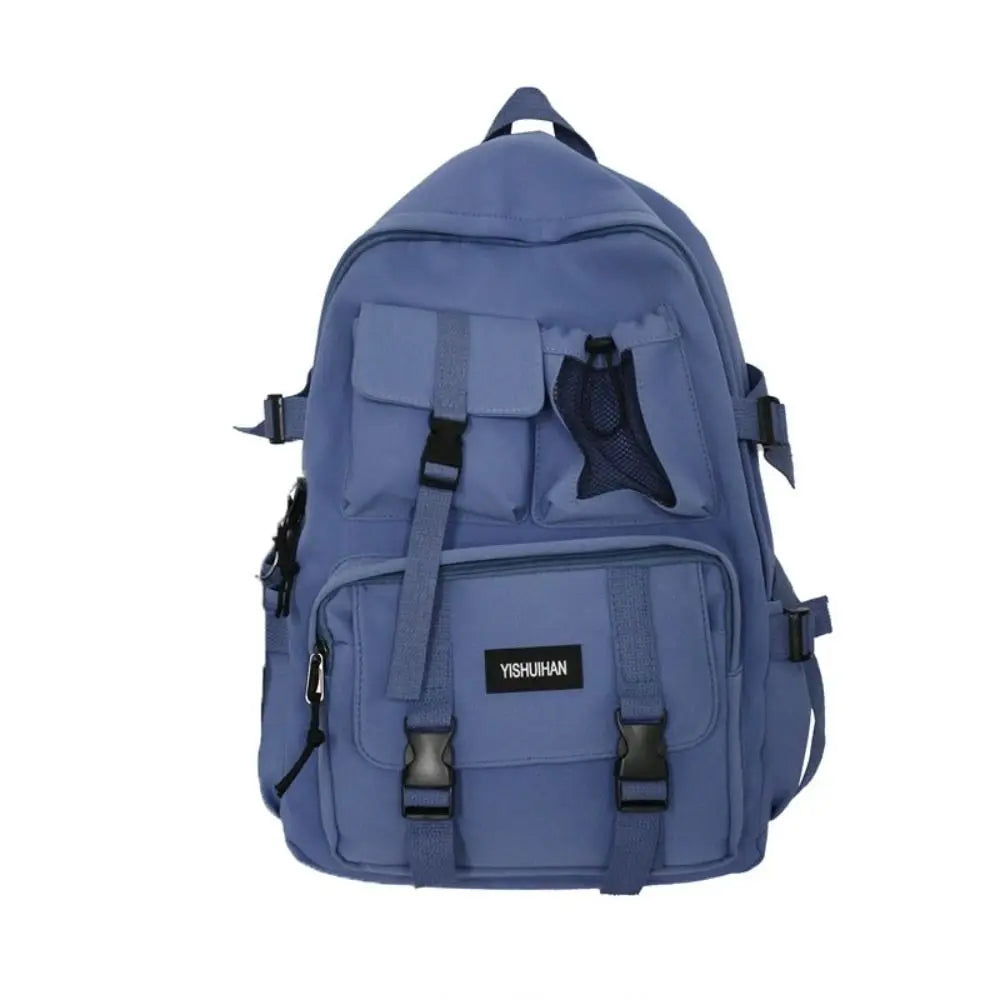 Casual Nylon Student Backpack Canvas Harajuku Shoulders Bag Rucksack Large Capacity School Bag Lady