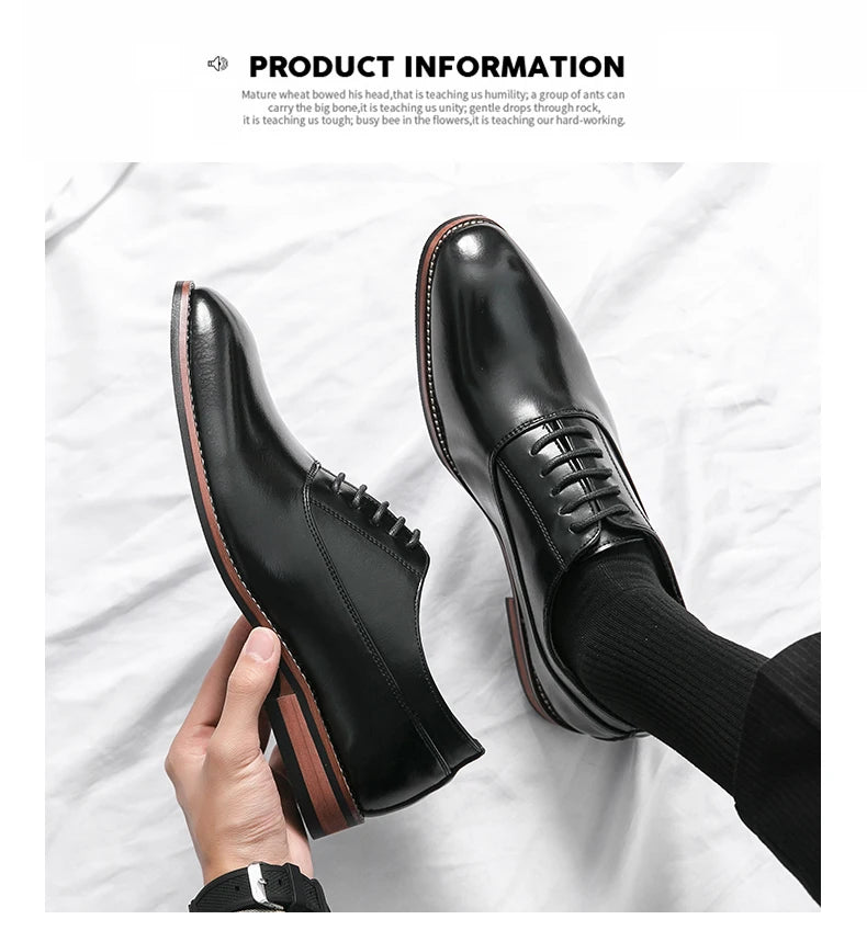 Fashion Business Dress Men Shoes 2020 New Classic Leather Men's Formal Shoes Comfortable Slip On Dress Shoes Men Oxfords Size 46