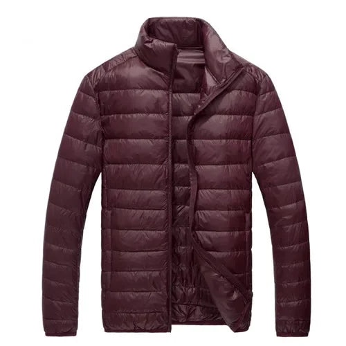 2024 Fall And Winter New Collar Lightweith Warm Down Jacket Royal Blue Black Gray Green Male Down-Filled Coat  Large Size Does N
