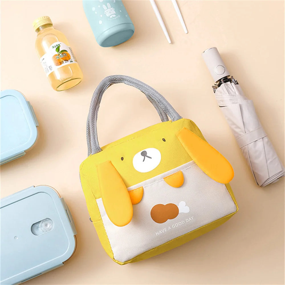 Cartoon Picnic Tote Lunch Bag Portable Insulated Thermal Heat Children'S Bento Bag Kid School Lunch Box Bags Cooler Ice Pack New