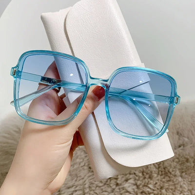 2023 New Rice Nail Square Sunglasses Fashion Sunglasses Women's UV Protection Retro Eyeglasses Large UV400 Goggles Women Brand