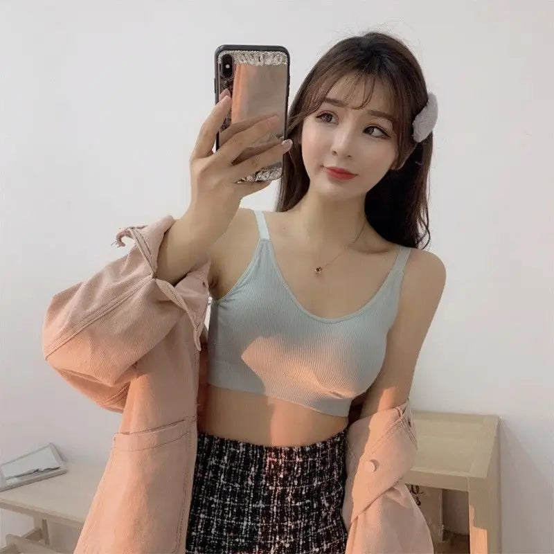 Women Seamless Bra Beautiful Back Sport Underwear Elastic Fitness Crop Top Yoga Vest Breathable Athletic BrassiereCasul Wear