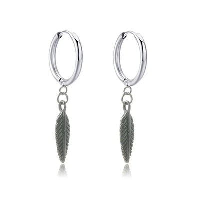 New Punk Stainless Steel Chain Hoop Earrings For Women Men 2023 Trendy Goth Pop Hip Hop Pendants Ear Jewelry Accessories Earring