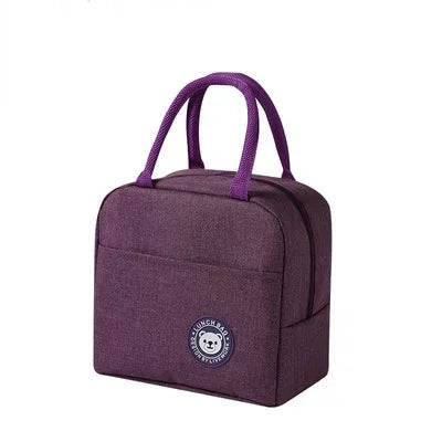 Functional Pattern Cooler Lunch Box Portable Insulated Canvas Lunch Bag Thermal Food Picnic Lunch Bags For Women Kids