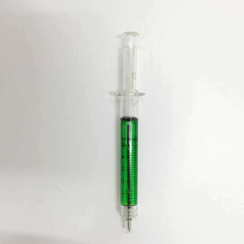 Novelty Syringe Needle Shape Ballpoint Creative Styling Needle Pen Office School Stationery Pen Syringe Needle Ballpoint Pen