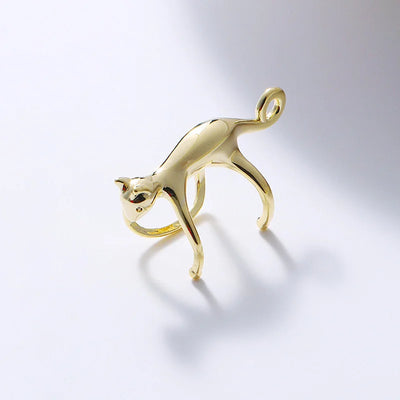 1 Pc Gold Color Funny Climbing Cat Clip Earring for Women Cute Animal  Kitten Without Piercing Earbone Earring Party Jewelry
