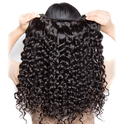 Raw 100% Human Hair Bundles Brazilian Water Wave Bundles Human Hair 1/3/4 Pcs Water Wave Curl Wet and Wavy Human Hair Extensions