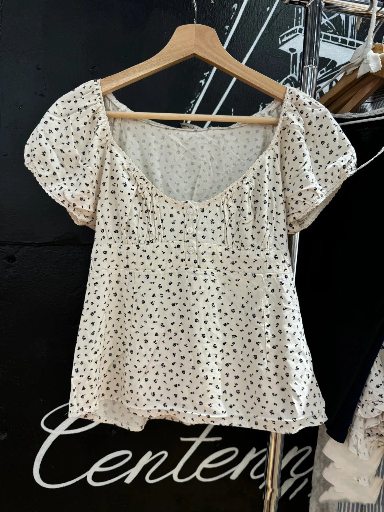 Lace Three-button Plaid Puff Sleeve Short Sleeve T-shirt Women's Summer Sweet Preppy Style Slim Shirt V-neck Short Tops Y2k