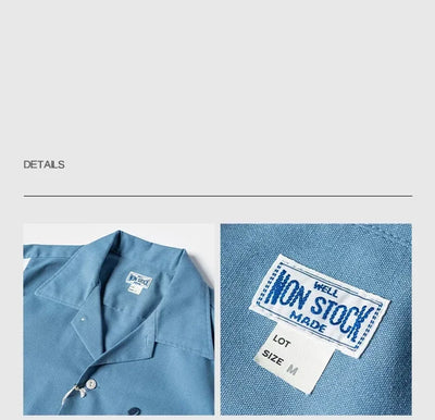 Non Stock Retro Bowling Shirt For Men Embroidery Rockabilly Hawaiian Beach Camp Shirt