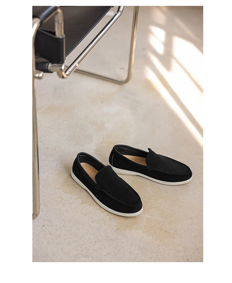 Men's Casual Shoes Cow Suede Genuine Leather Men Classic British Style Loafers Moccasins Mens Light Comfortable Driving Flats