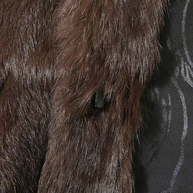 Real Rabbit Fur Coat Women Autumn Winter Short Jacket Thick Warm New Fashion Fox Fur Collar Elegant Female Warm Outerwear