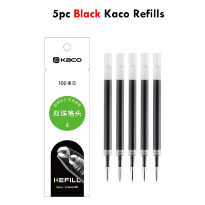 KACO Kawaii Rotate Gel Pens Stationery Caneta 문구용품 0.5MM Black Ink канцелярия Fluent Writing High Capacity for School Office ﻿