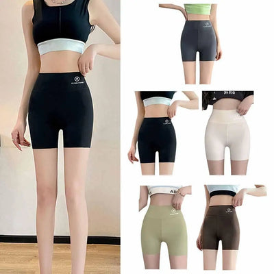 Yoga Shorts Women Fitness Shorts Ice Silk Breathable Running Cycling Shorts Leggings High Waist Hip Lifting Pants Gym Shorts