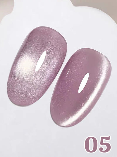 1-24pcs ZH Spring Summer Nails Red Champagne Gold Cat's Eye Gel Nail Polish Nail Art Versatile Popular Whitening Nail Supplies