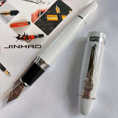 1 PCS JINHAO 159 Classic Design SIlver Trim Calligraphy Iridium Business Pen With Converter