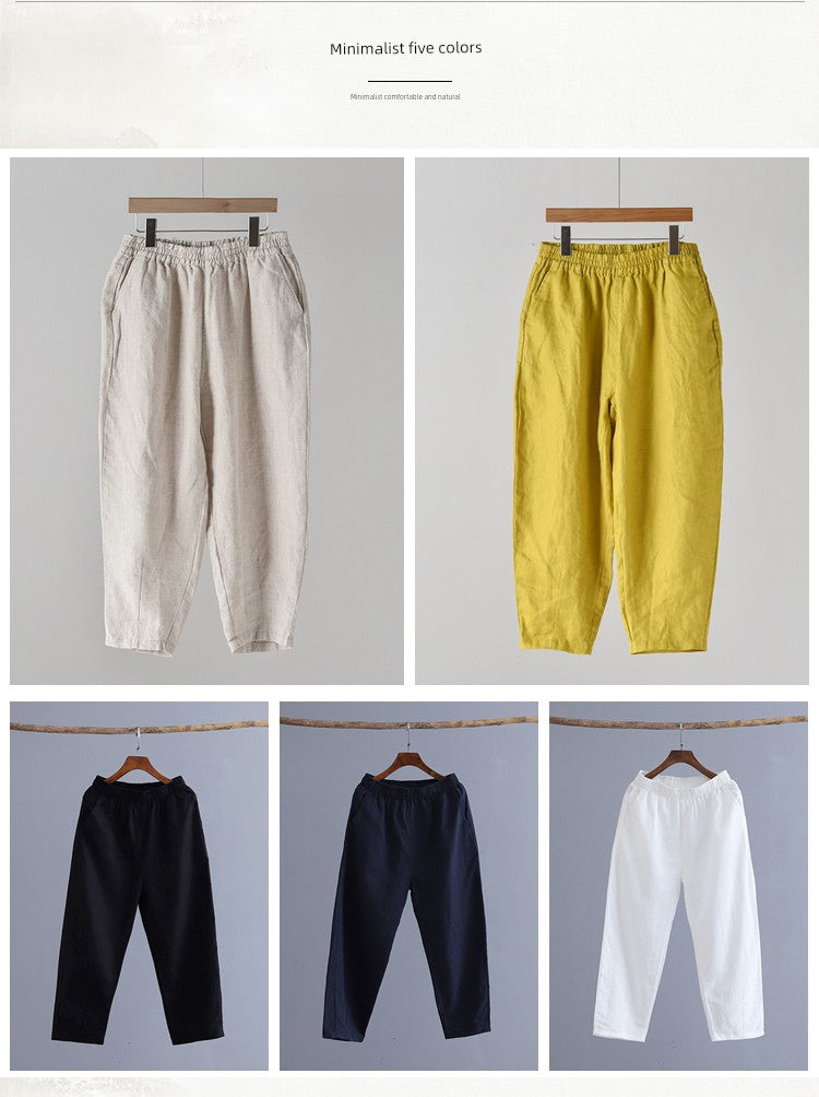Artsy Loose and Simple Slimming Thin Holiday Capri Pants