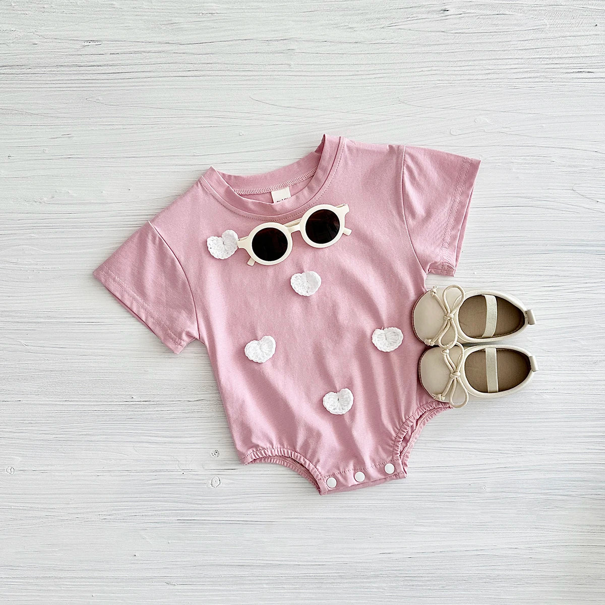 New Summer Infant Short Sleeve Romper Baby Triangle Bodysuit Clothes Baby Girl Jumpsuit Love Cloud Pattern Cartoon Boy 0-18M