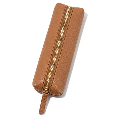 Large Capacity Pen Bag PU Leather Pen Case Korean Stationery Holder Storage Box Zipper Pencil Pouch Student School Supplies