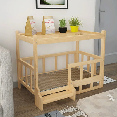 Simple Wooden Dog Bed Multifunctional Bedside Dog House Environmentally Friendly Practical Pet Bed Domestic Wooden Bedside Table