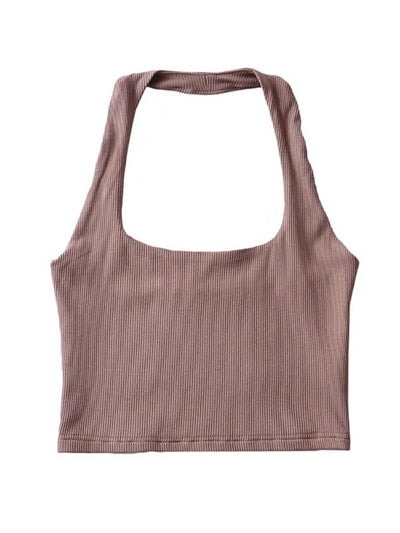 Sexy Women Crop Top 2023 Summer Double Halter Tops Sleeveless Tanks