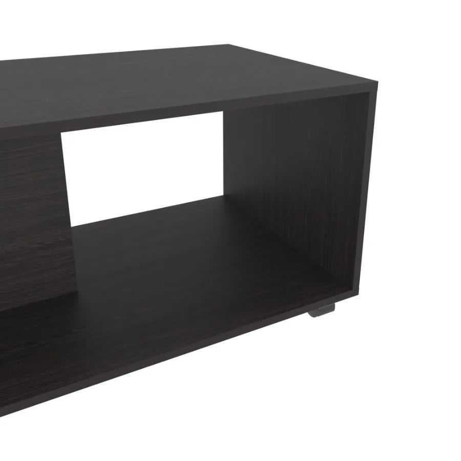 Gu Oidak Coffee Table with Open Storage and Caster Wheels gue