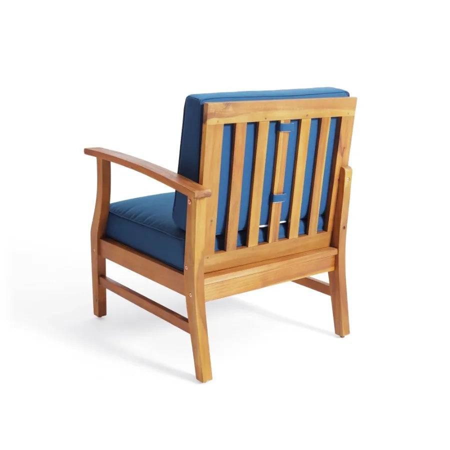 PERLA 3 SEATER SOFA AND TABLE SET BLUE