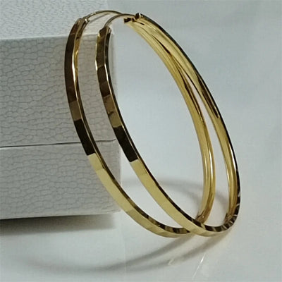 Somilia - 100% 925 Sterling Silver Women's Big Hoop Earrings New Collection Jewelry Fashion Women 18K Gold Plated серьги кольца