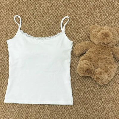 White Lace Bow Camisole