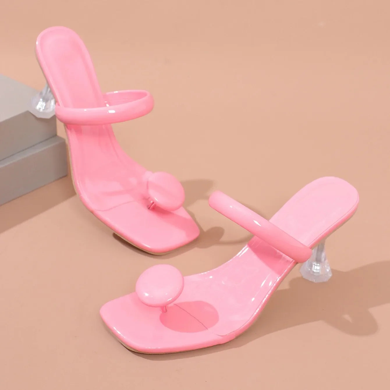Women Slippers Outdoor Luxury Party Shoes Women 2025 New Summer High Heels Sandals Designer Slippers High Heels Slides Women