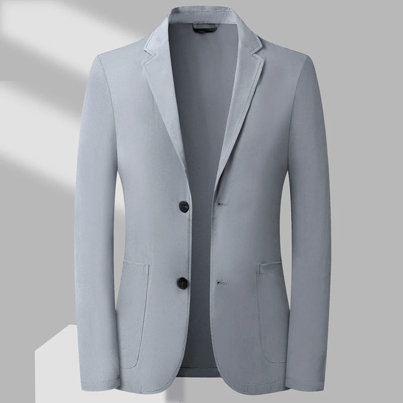 2024 Summer New Casual Sunscreen Small Suit Top for Men, Thin Ice Silk Sunscreen Quality, Fashionable and Versatile Suit Top