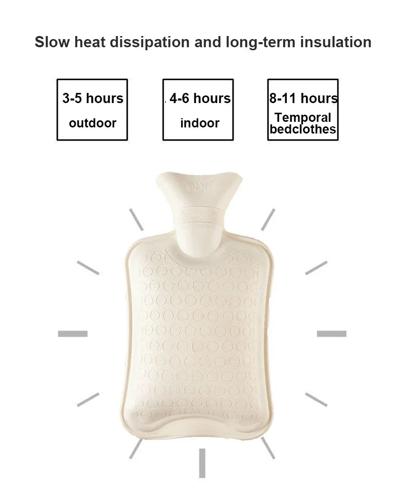 1PC Hot Water Bottle 1000ml Water Filled Winter Hot Water Bag Hand and Foot Thermos Hot Water Bottle Hot Water Accessories