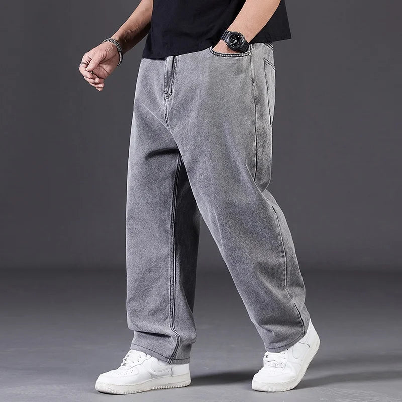 Big Size Jeans Men Large Size Jumbo Long Loose Pants Plus Size Loose Jeans Men